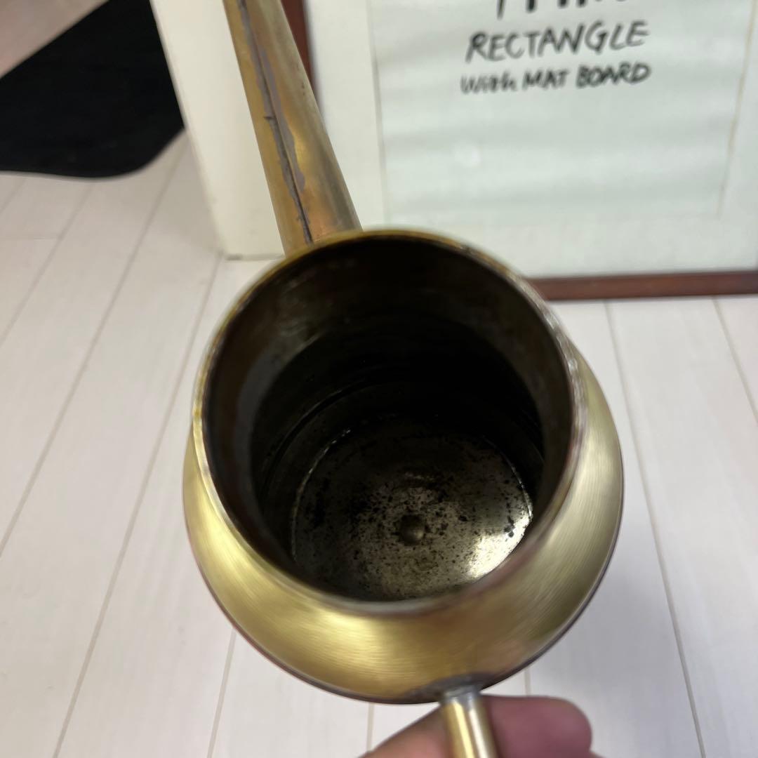 イタリア製　カゾラロ社　オリエーラ【オイル差し】アンティーク銅真鍮ティーポット