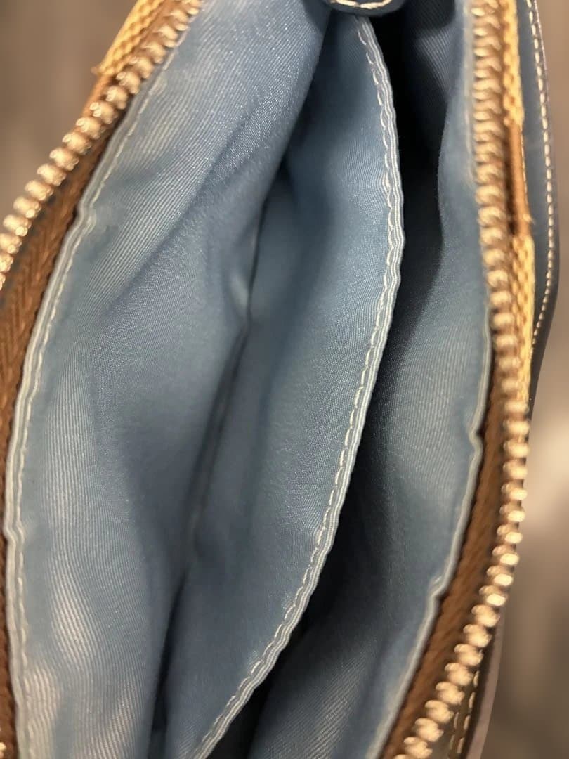 【希少カラー】coach ショルダーバッグ アクセサリーポーチ 青 ブルー