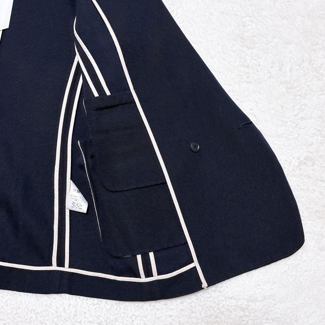 マカロンTICCA ティッカ ウール リネン ダブル テーラードジャケット