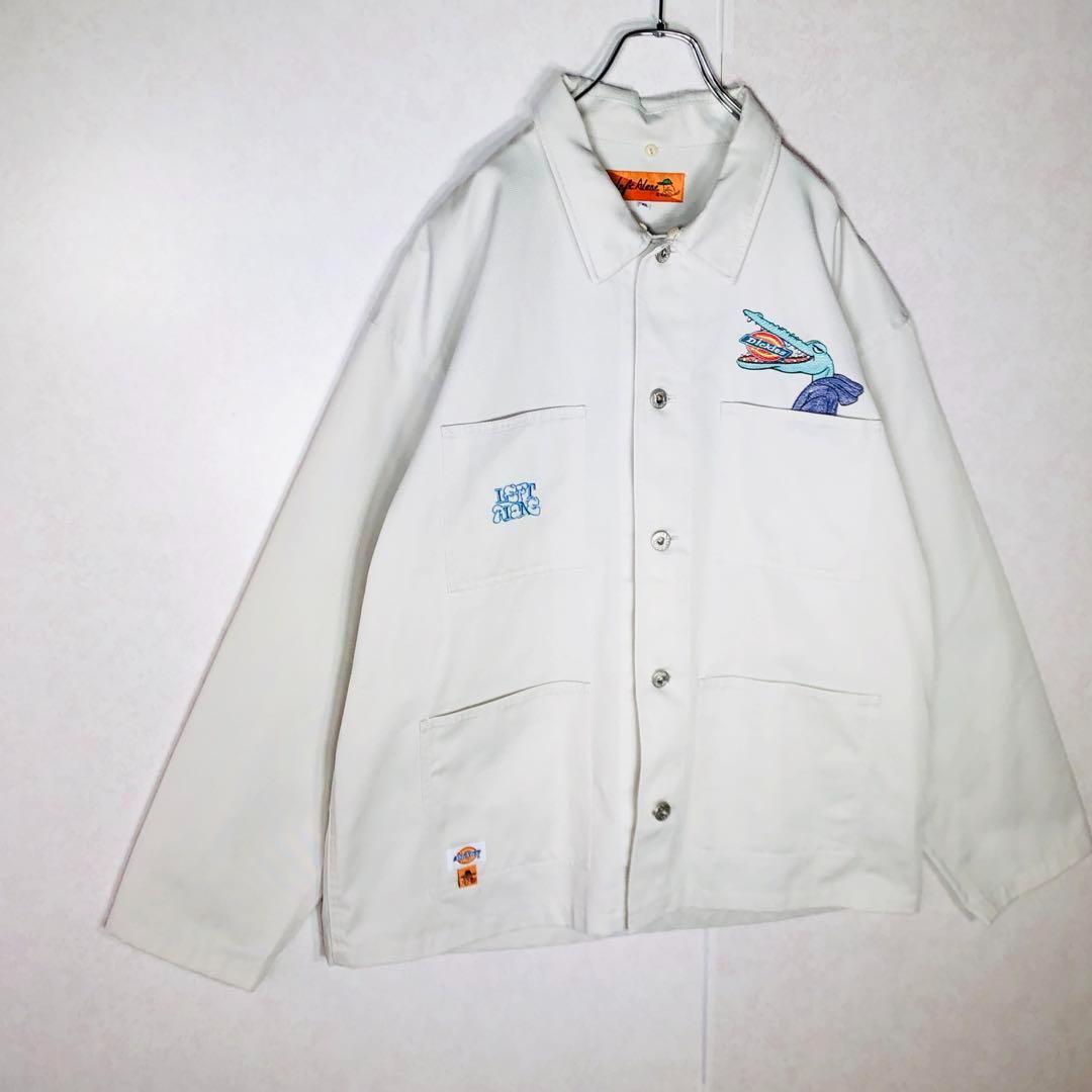 【ほぼ新品】ディッキーズ レフトアローン 限定コラボ 刺繍カバーオール XL