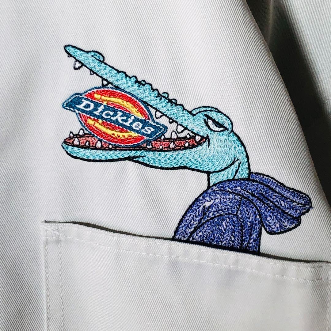 【ほぼ新品】ディッキーズ レフトアローン 限定コラボ 刺繍カバーオール XL