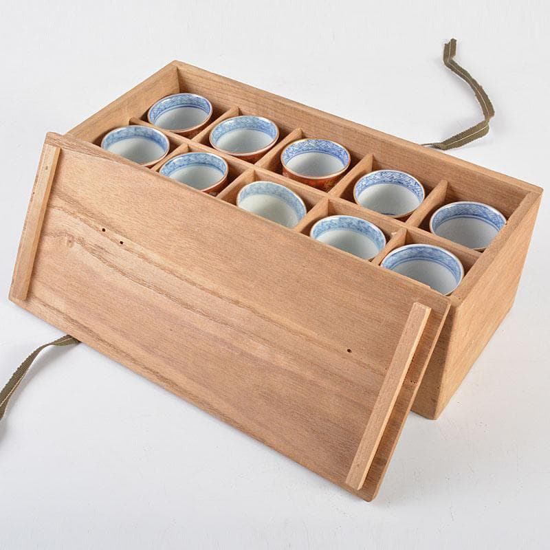 九谷焼　大聖寺伊万里　奇玉宝鼎之珍　金襴手　小千代久　猪口　二十客　GR4824