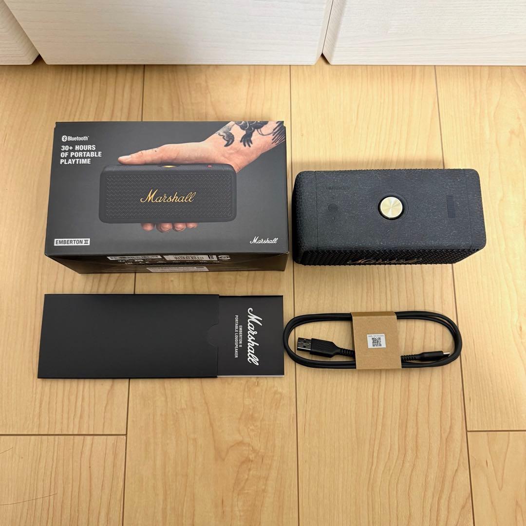 【美品】Marshall Emberton II ブラック ワイヤレススピーカー