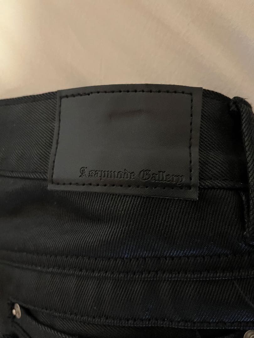 パンツ Asapmode Stacked Oil Coating Loose Fit