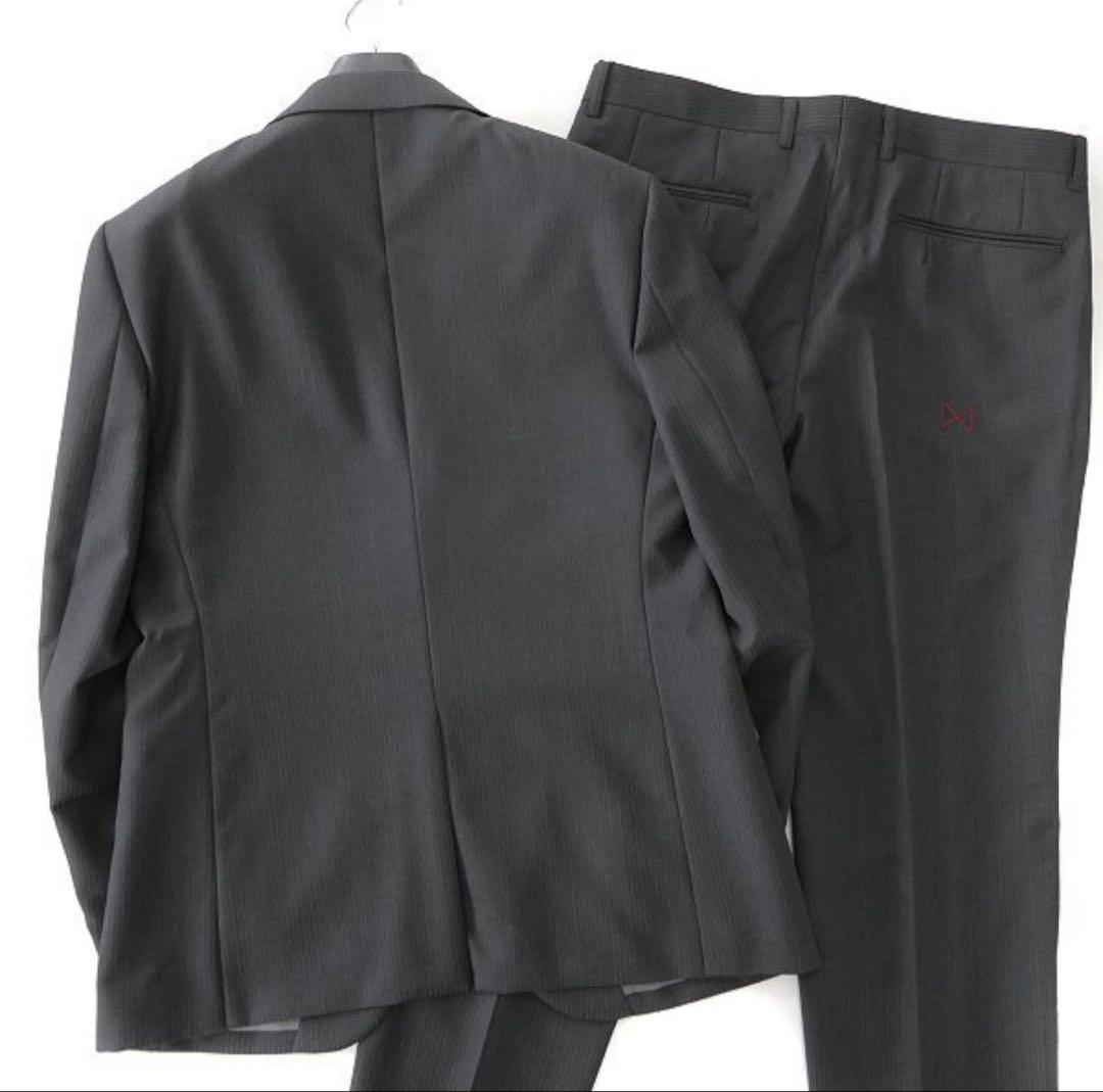 【新品】トラファルド イタリア 秋冬 2パンツ スーツ AB4濃灰 セットアップ