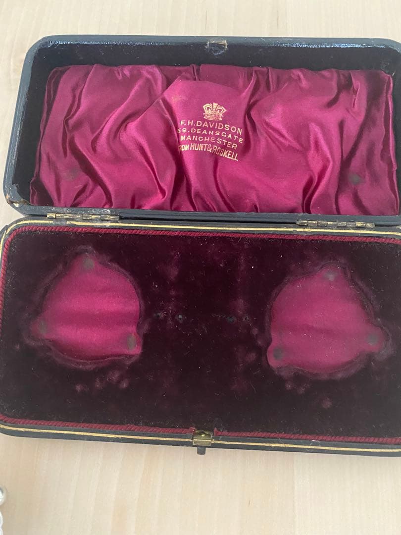 シェルトレイ　ペア　イギリスアンティーク　純銀　シルバー　ソルト入れ