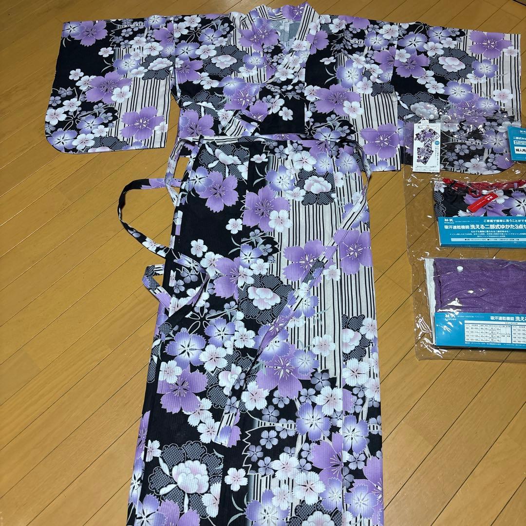 値下げ　新品　未使用　定価15000円位　浴衣　2部式　セパレート　L 夏祭り