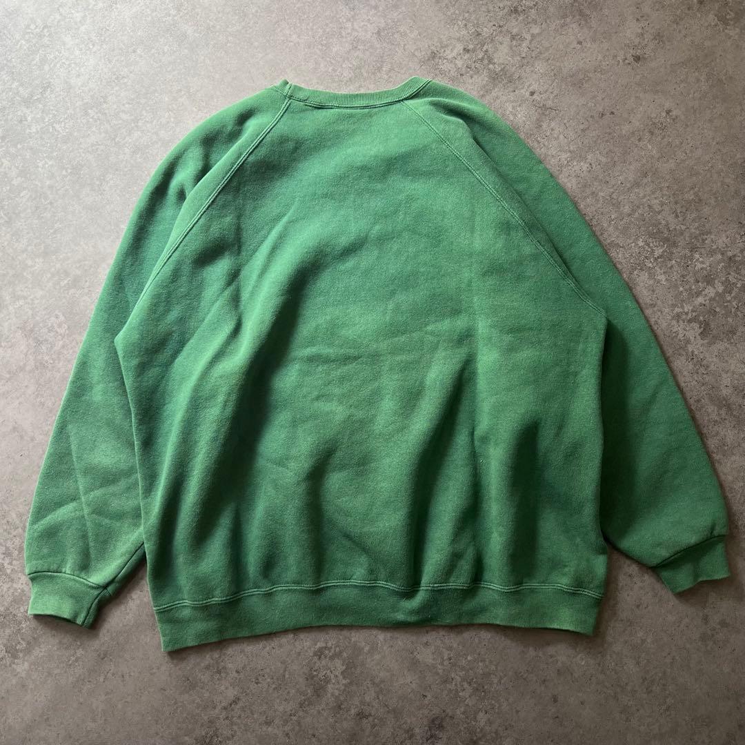 【即日発送・US古着】90s アディダス　トレフォイル　刺繍　スウェット　緑