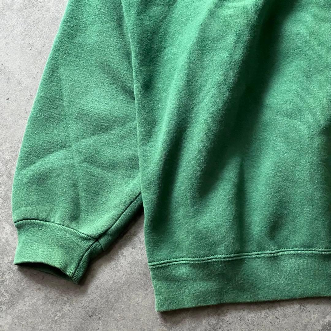 【即日発送・US古着】90s アディダス　トレフォイル　刺繍　スウェット　緑