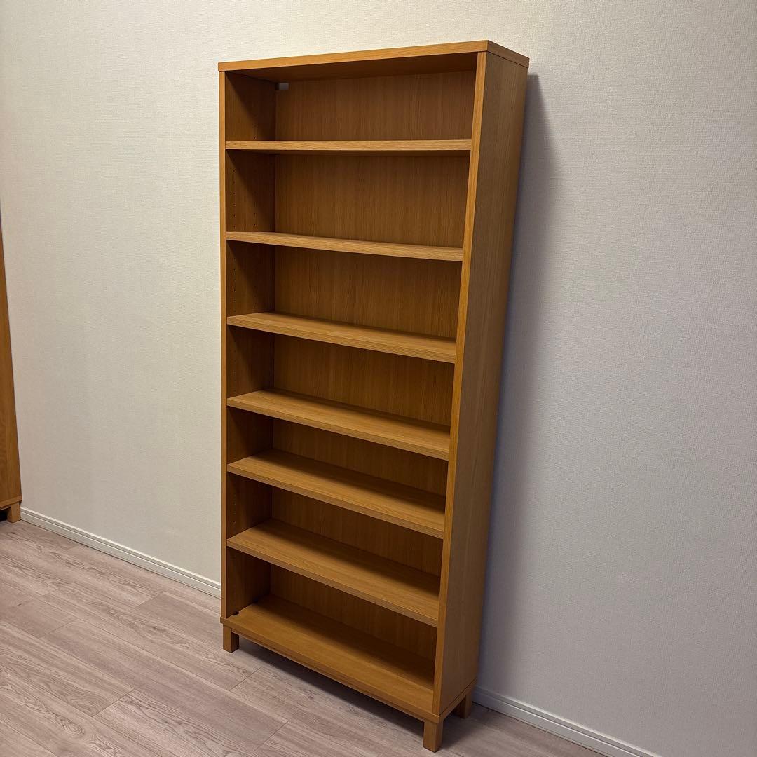 【無印良品】オーク材薄型ラック・ワイド大・奥行２２ｃｍ②