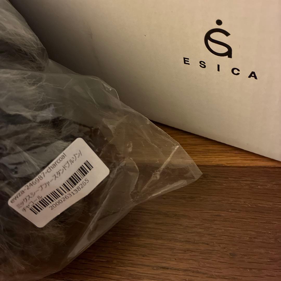 ESICA正規品ミックスシープファースタンドブルゾン