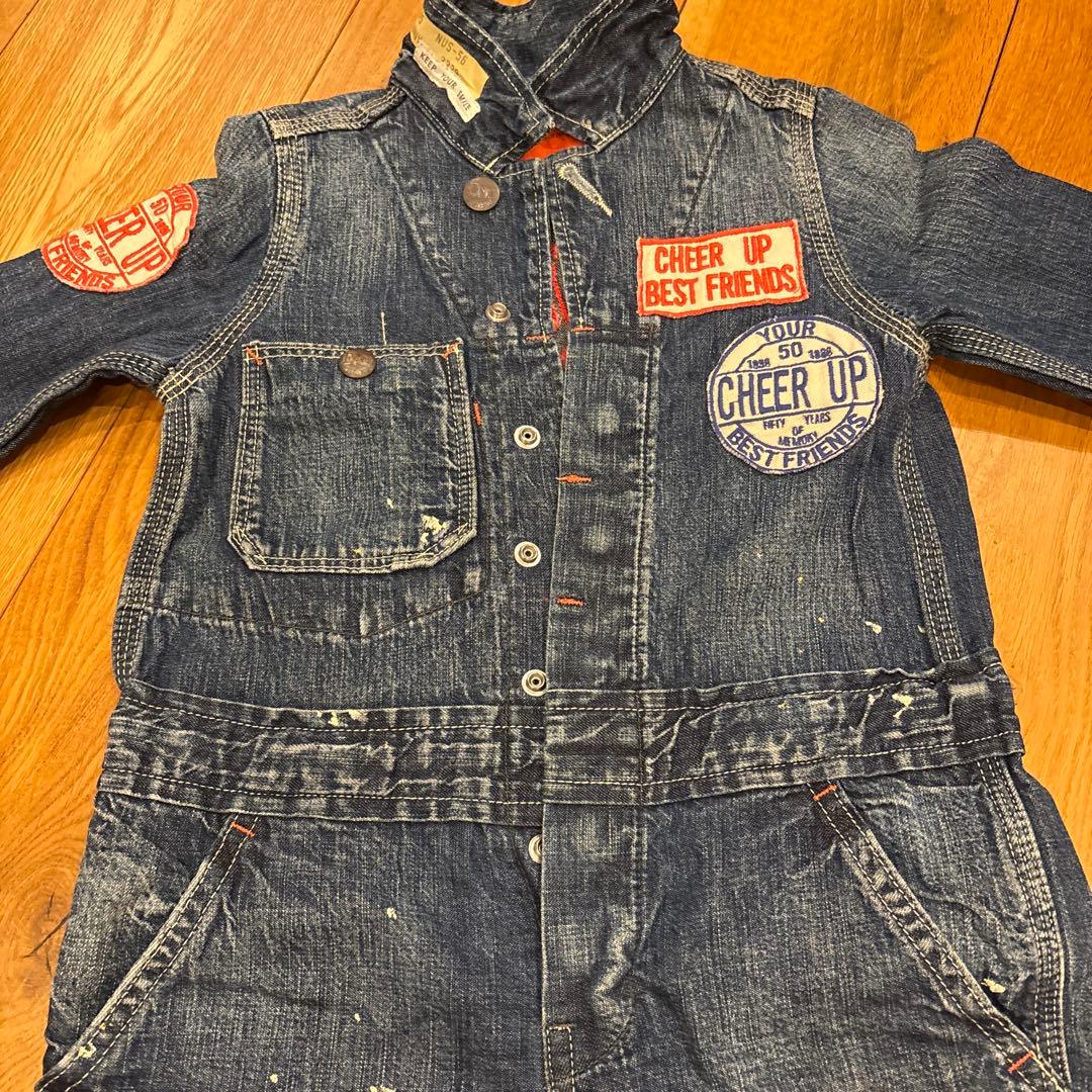 デニムダンガリー ジャンプスーツ100cm