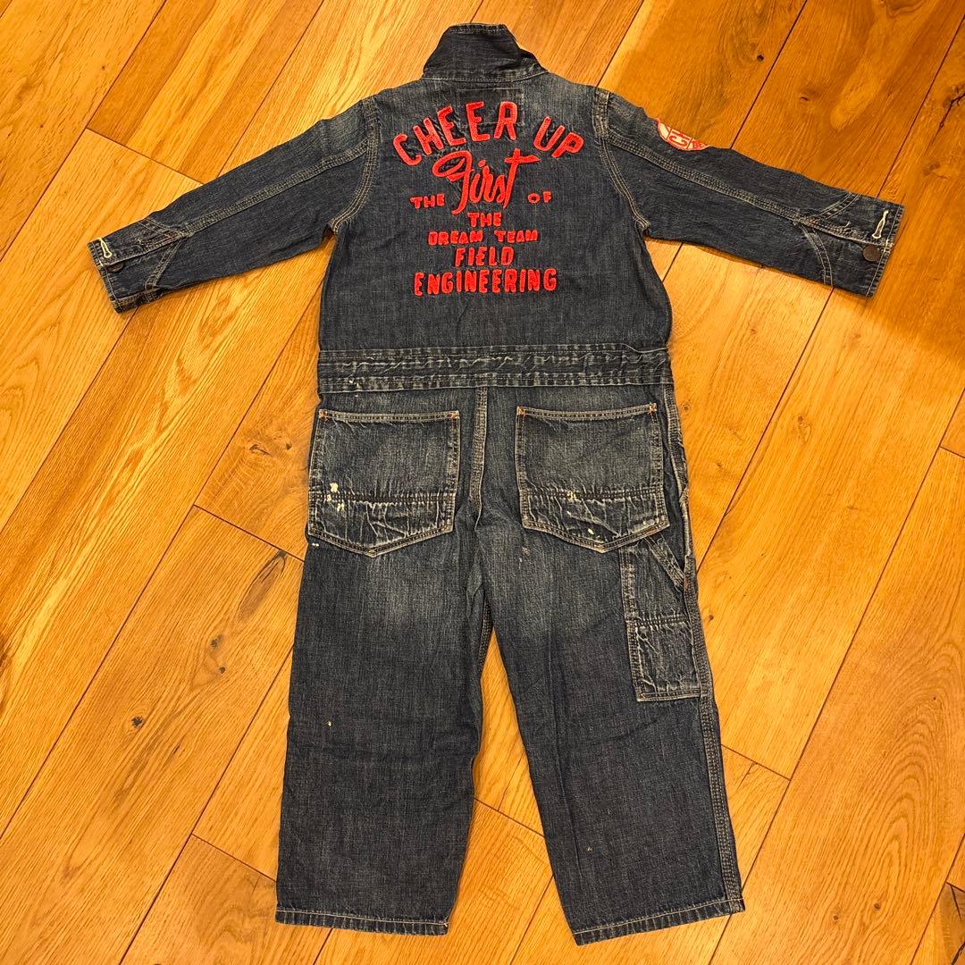 デニムダンガリー ジャンプスーツ100cm