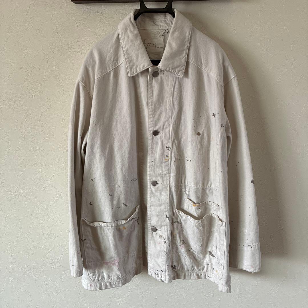 【新品未使用】2025SS アンセルム　デニムカバーオール　WHITEサイズ1