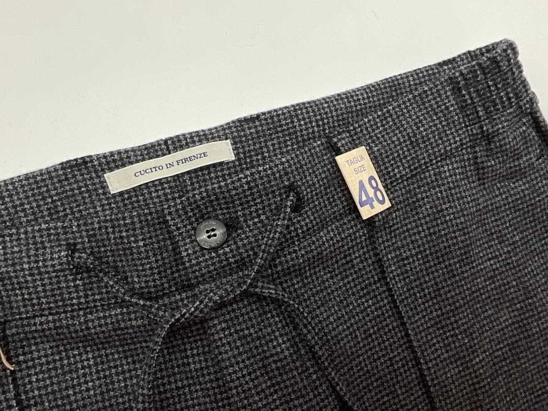 【未使用品】giab's ARCHIVIO ウールスラックスパンツ 千鳥格子