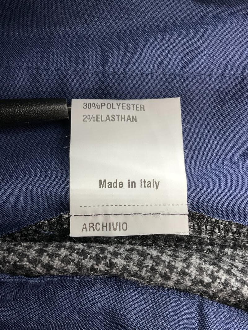 【未使用品】giab's ARCHIVIO ウールスラックスパンツ 千鳥格子