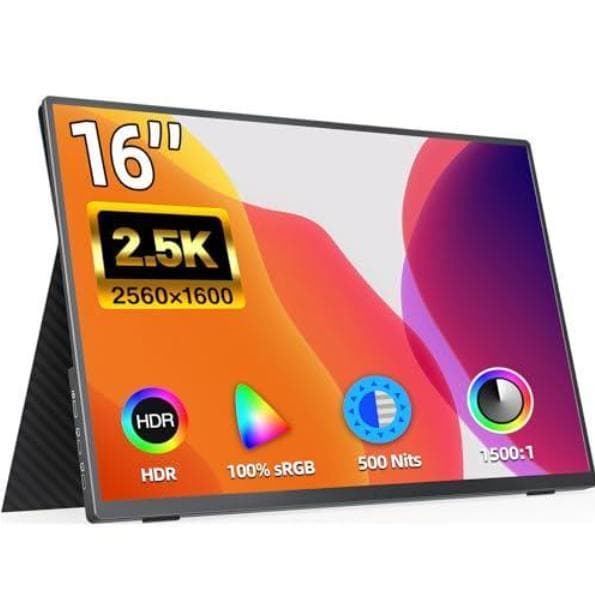 美品モバイルモニター kksmart NK-16X 2.5K+スタンドおまけ付