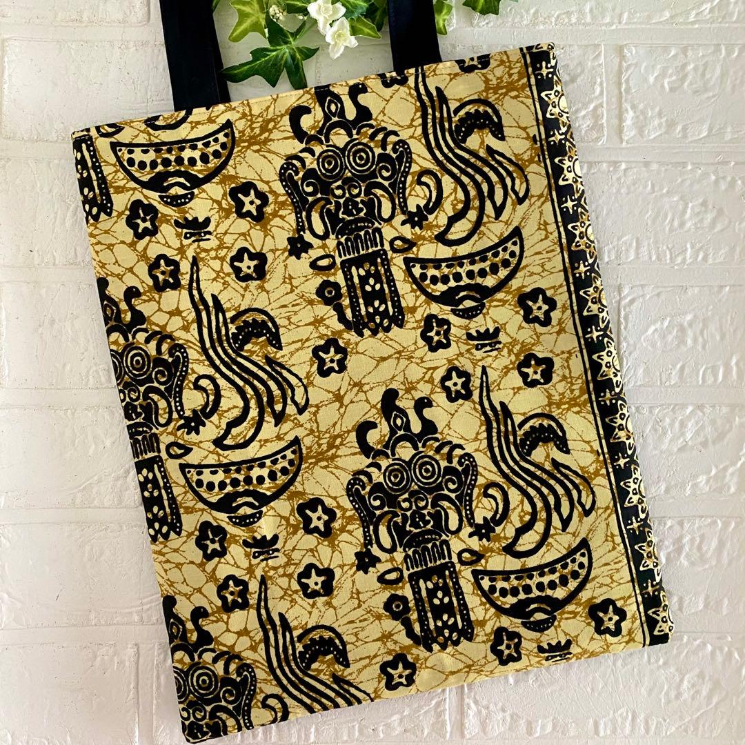 インドネシアバティック　肩掛け　A4バッグ ハンドメイド