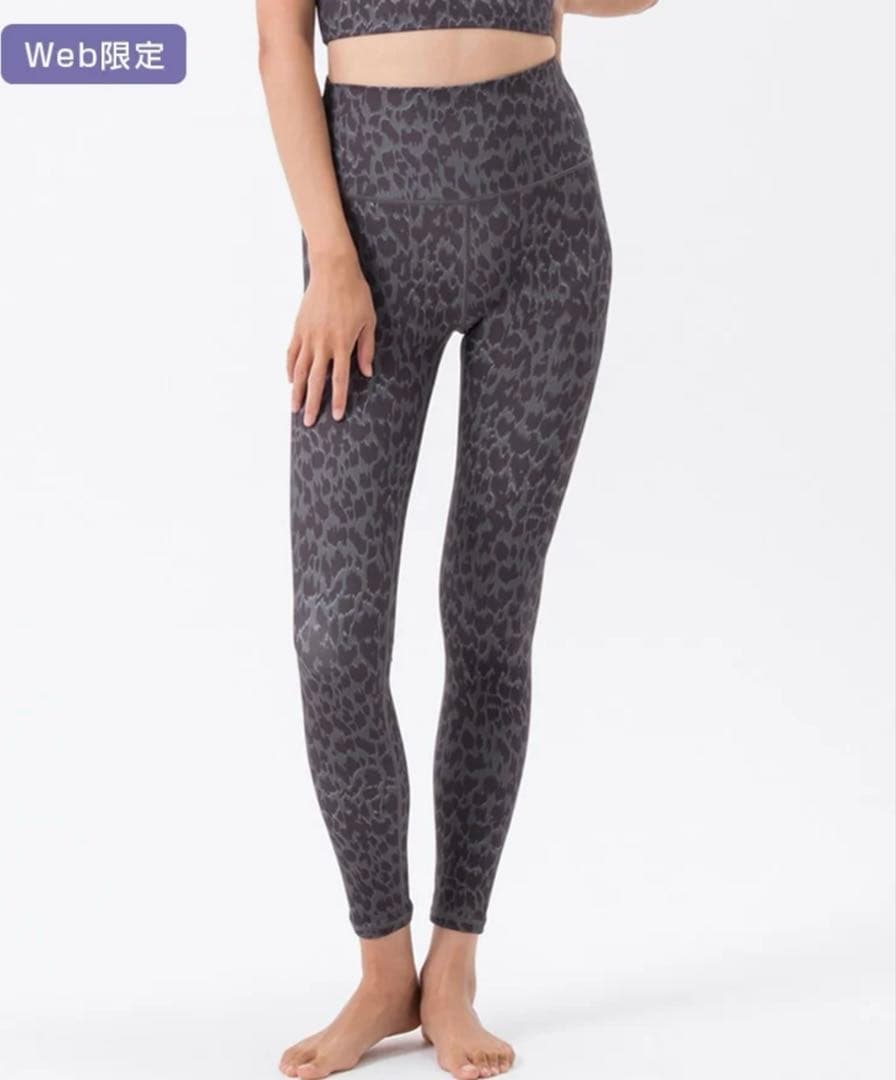 SUKALA レオパードプリントベーシックレギンス ブラック　サイズL