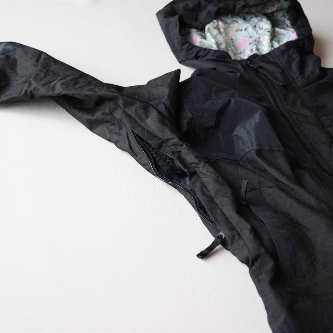 5430【極美品】バートン つなぎ レディース オールインワン 花柄 ブラック