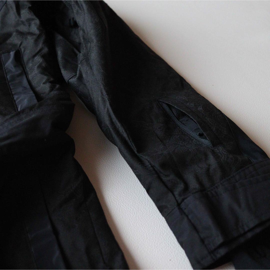 5430【極美品】バートン つなぎ レディース オールインワン 花柄 ブラック