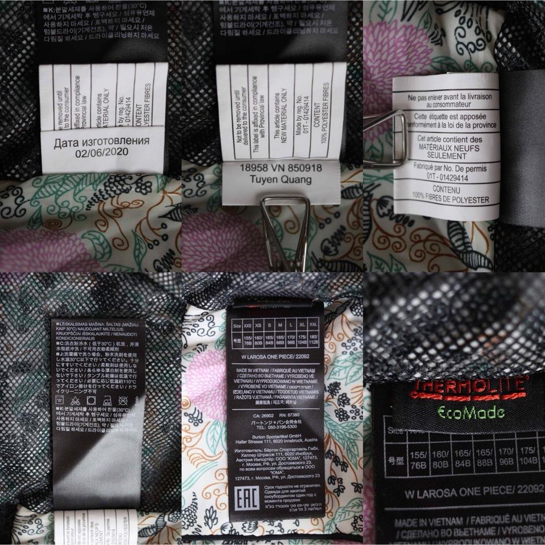 5430【極美品】バートン つなぎ レディース オールインワン 花柄 ブラック