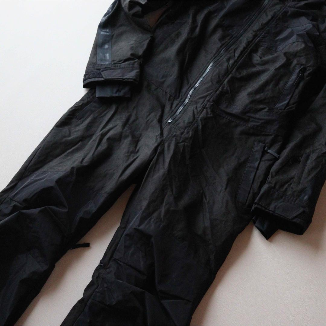 5430【極美品】バートン つなぎ レディース オールインワン 花柄 ブラック