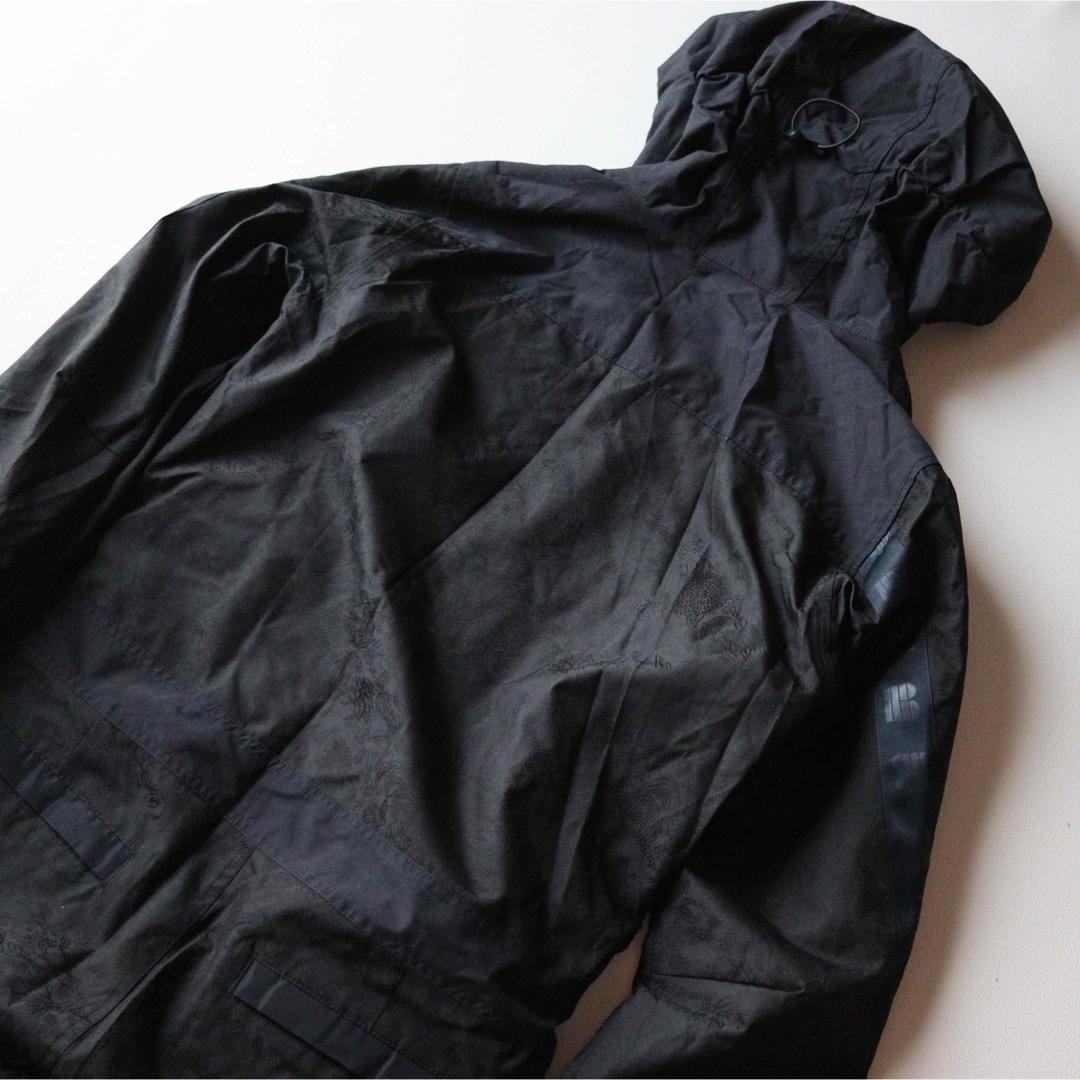 5430【極美品】バートン つなぎ レディース オールインワン 花柄 ブラック