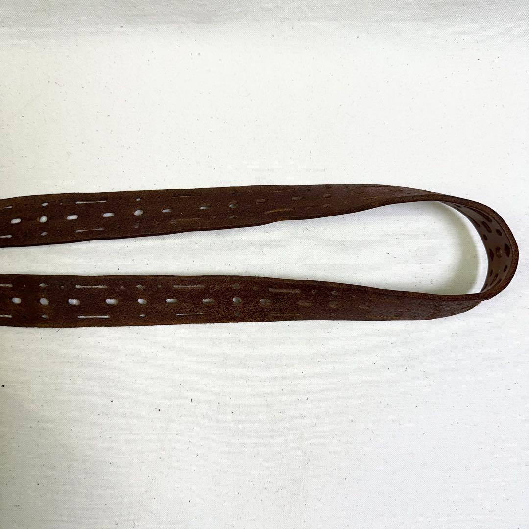 マーガレットハウエル デザイン ブラウンレザーベルト イギリス製