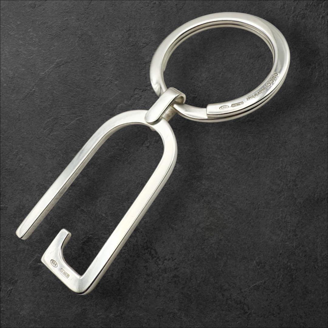 美品 GUCCI キーリング Gデザイン シルバー925 ロゴ刻印