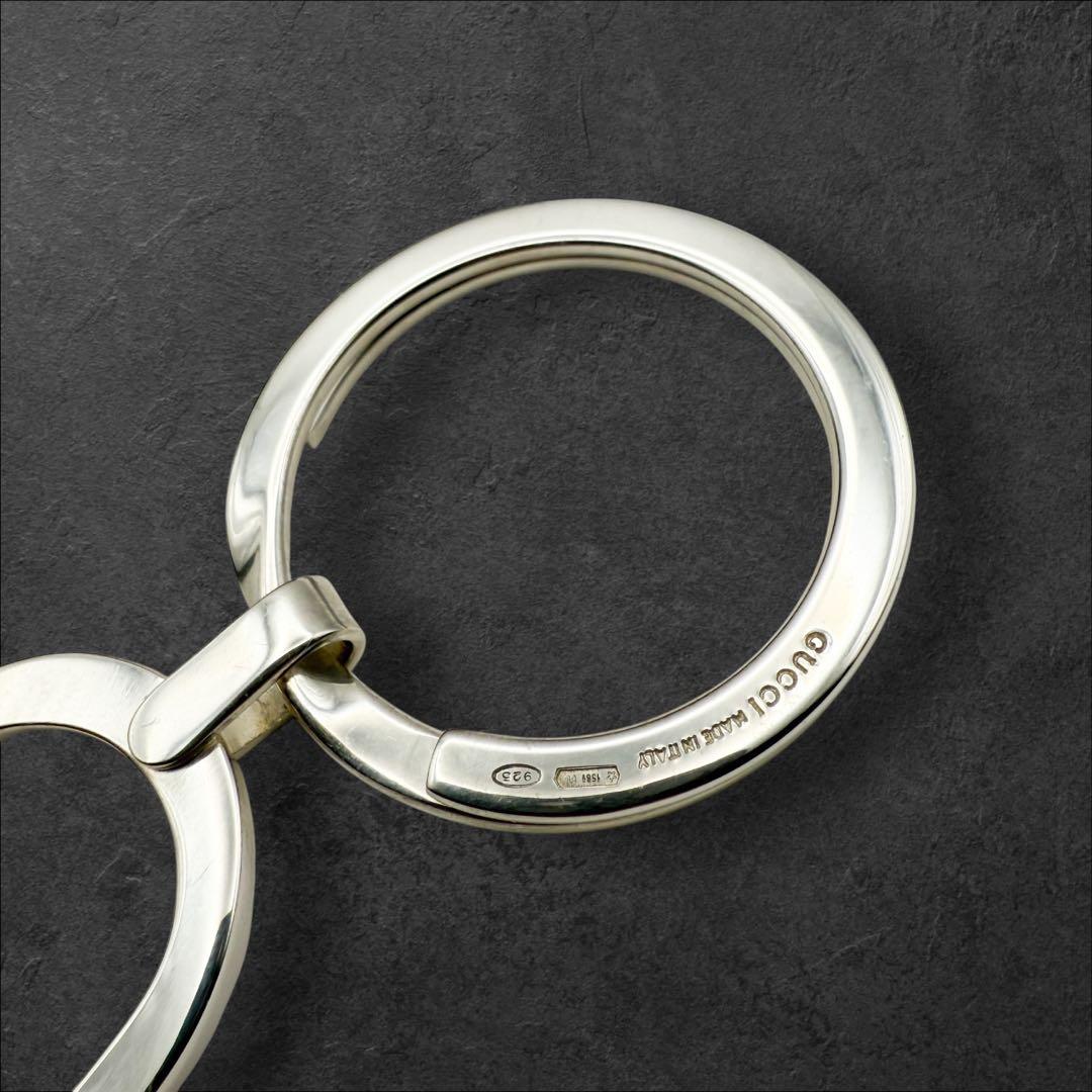 美品 GUCCI キーリング Gデザイン シルバー925 ロゴ刻印