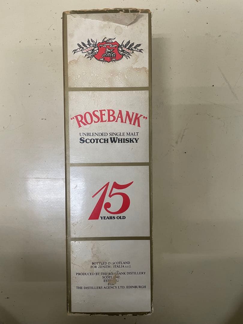 Rosebank 15 years 空瓶 ・空き箱　ゼニス