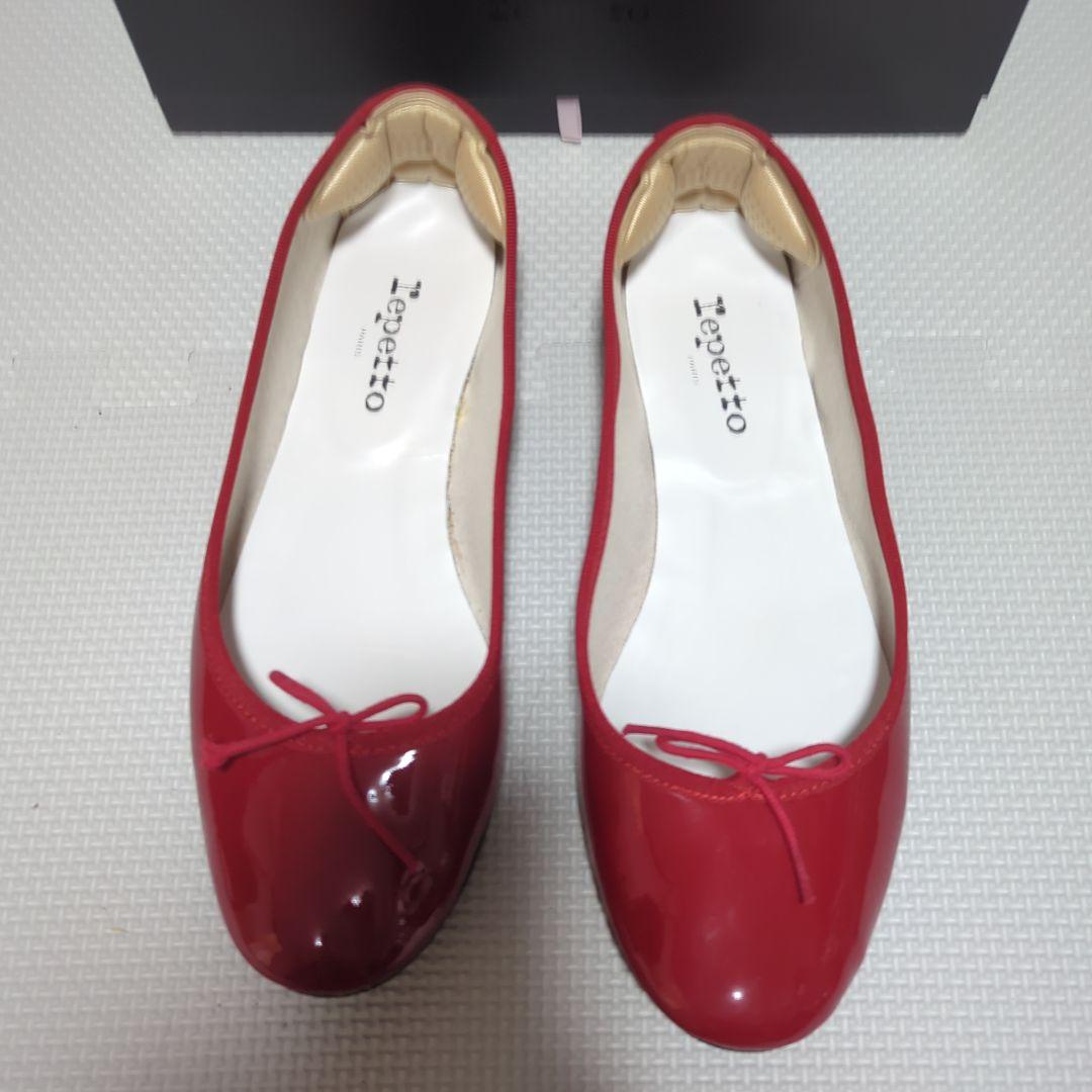 【1回利用】レペット バレエシューズ べべ 赤 40サイズ