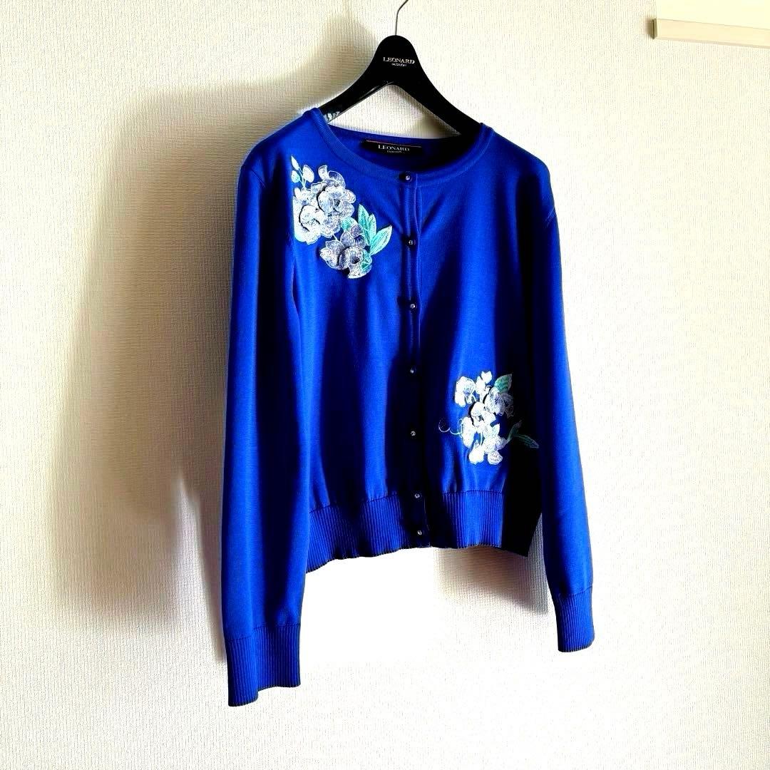 ★美品★2023年/LEONARD★メディア掲載カーディガン★４2★