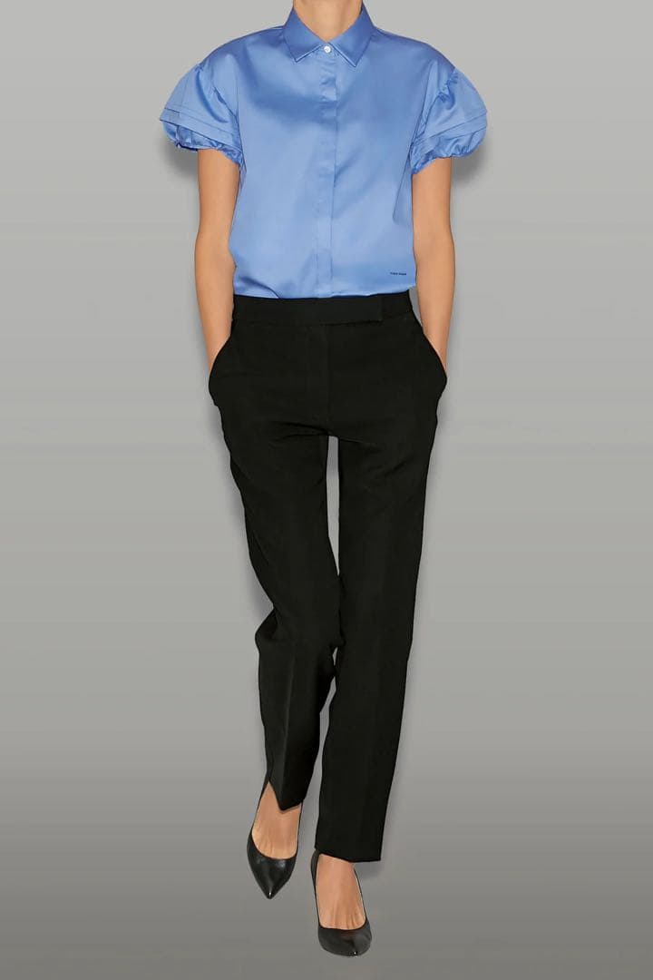 ヨーコチャン　センタープレスパンツ　ブラック　2025年製　タグあり　42サイズ