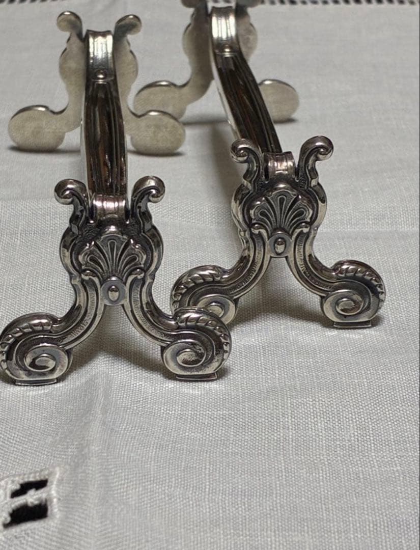 クリストフル　希少　コキーユのナイフレスト　アンティターニッシュの収納袋付き