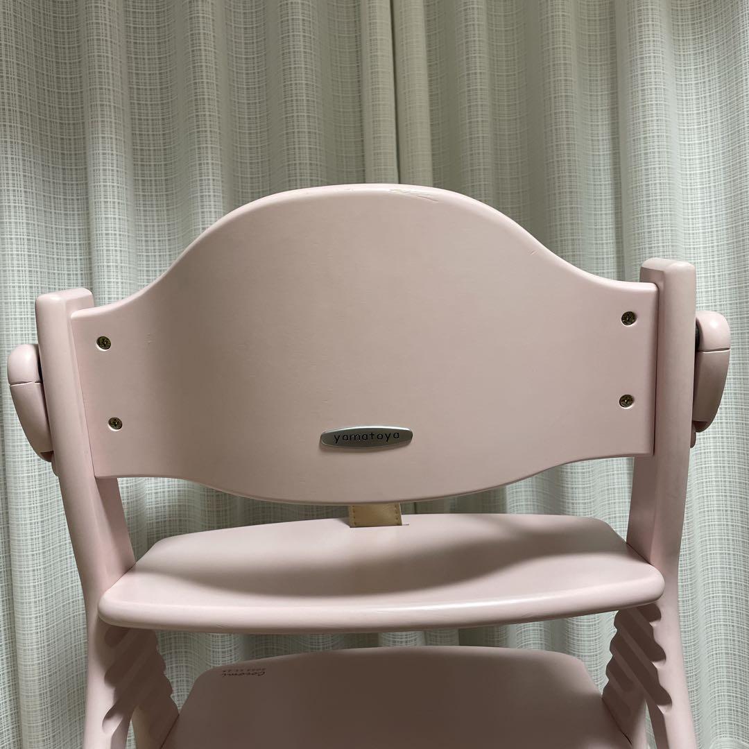 【希少色】　ヤマトヤ　ハイチェア　アッフルチェア　テーブル　ピンク