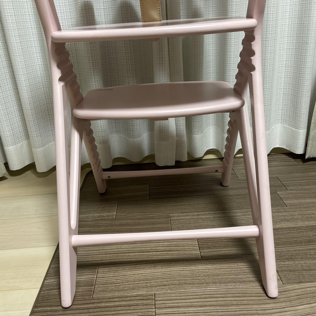 【希少色】　ヤマトヤ　ハイチェア　アッフルチェア　テーブル　ピンク