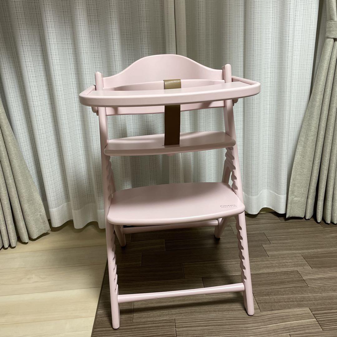 【希少色】　ヤマトヤ　ハイチェア　アッフルチェア　テーブル　ピンク