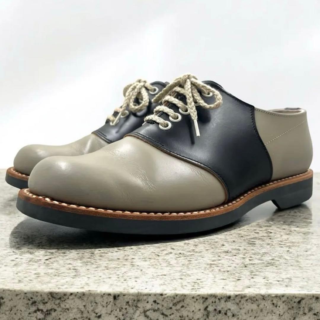 美品 リーガル サドルシューズ 24cm 革靴 バイカラー 2452 ブラック