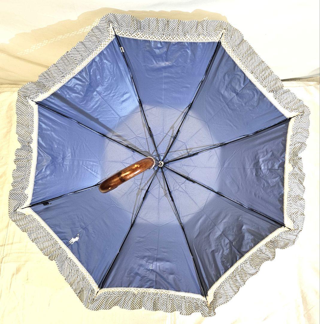 POLO　ポロラルフローレン　ストライプ　ポニー　ロゴ　折りたたみ　傘　晴雨兼用