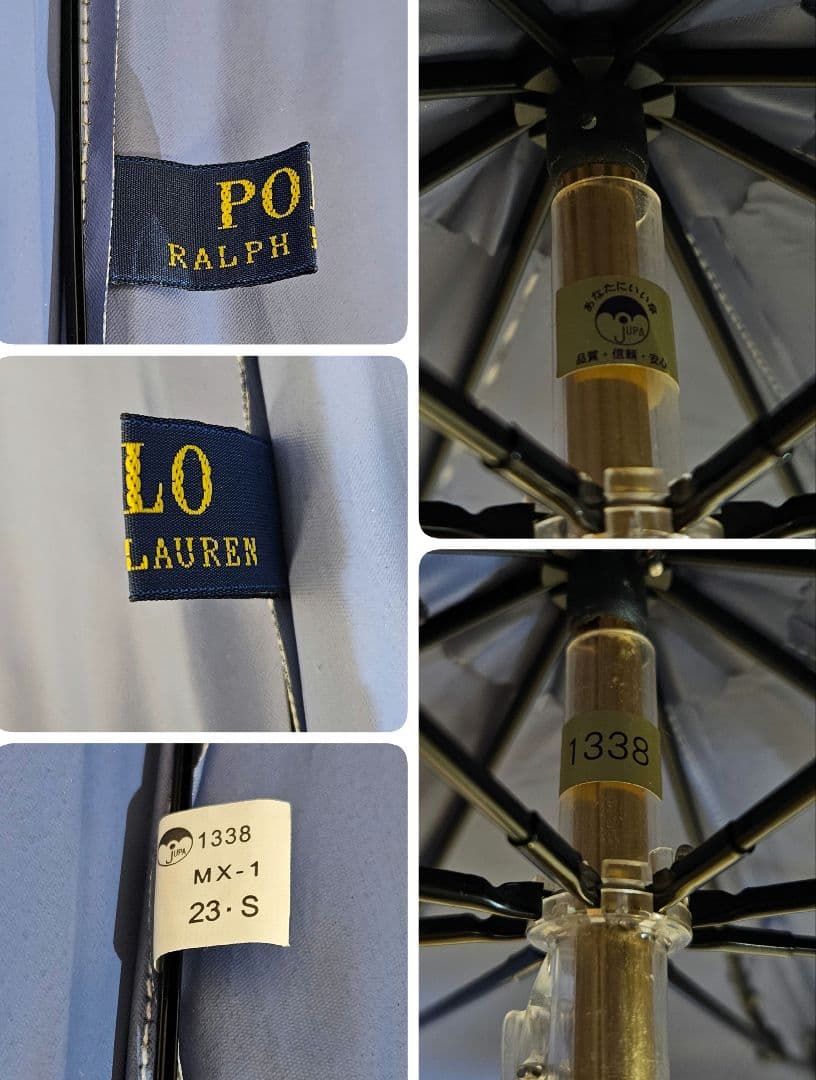 POLO　ポロラルフローレン　ストライプ　ポニー　ロゴ　折りたたみ　傘　晴雨兼用