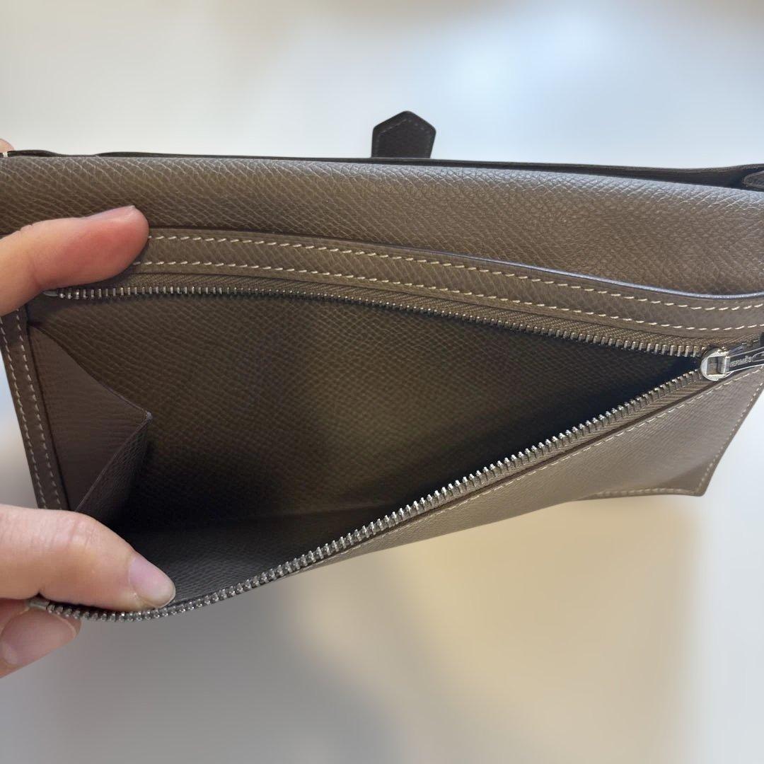 HERMES べアンスフレ 長財布 ブラウン