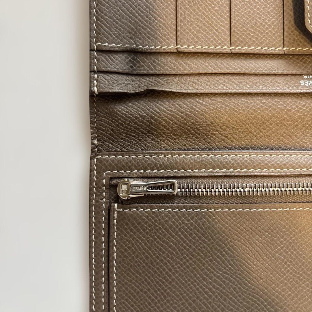 HERMES べアンスフレ 長財布 ブラウン