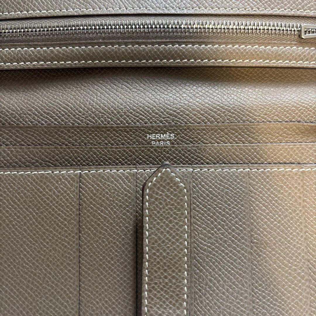 HERMES べアンスフレ 長財布 ブラウン