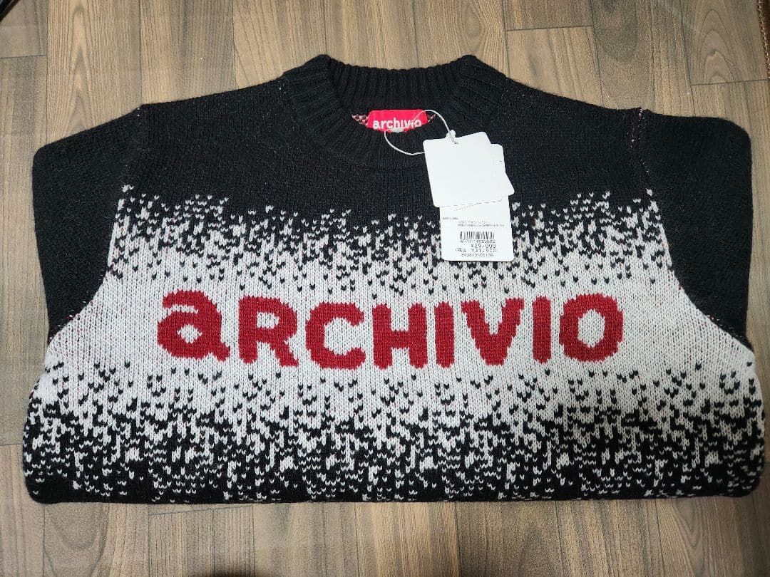 【最終値下】アルチビオARCHIVIOウール混3色ジャガードニットサイズ38