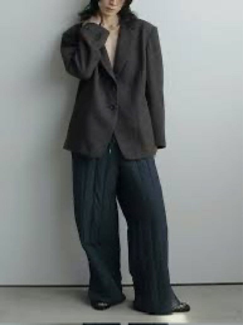 アンヌークHerringbone Wool Jacket ブラウン38