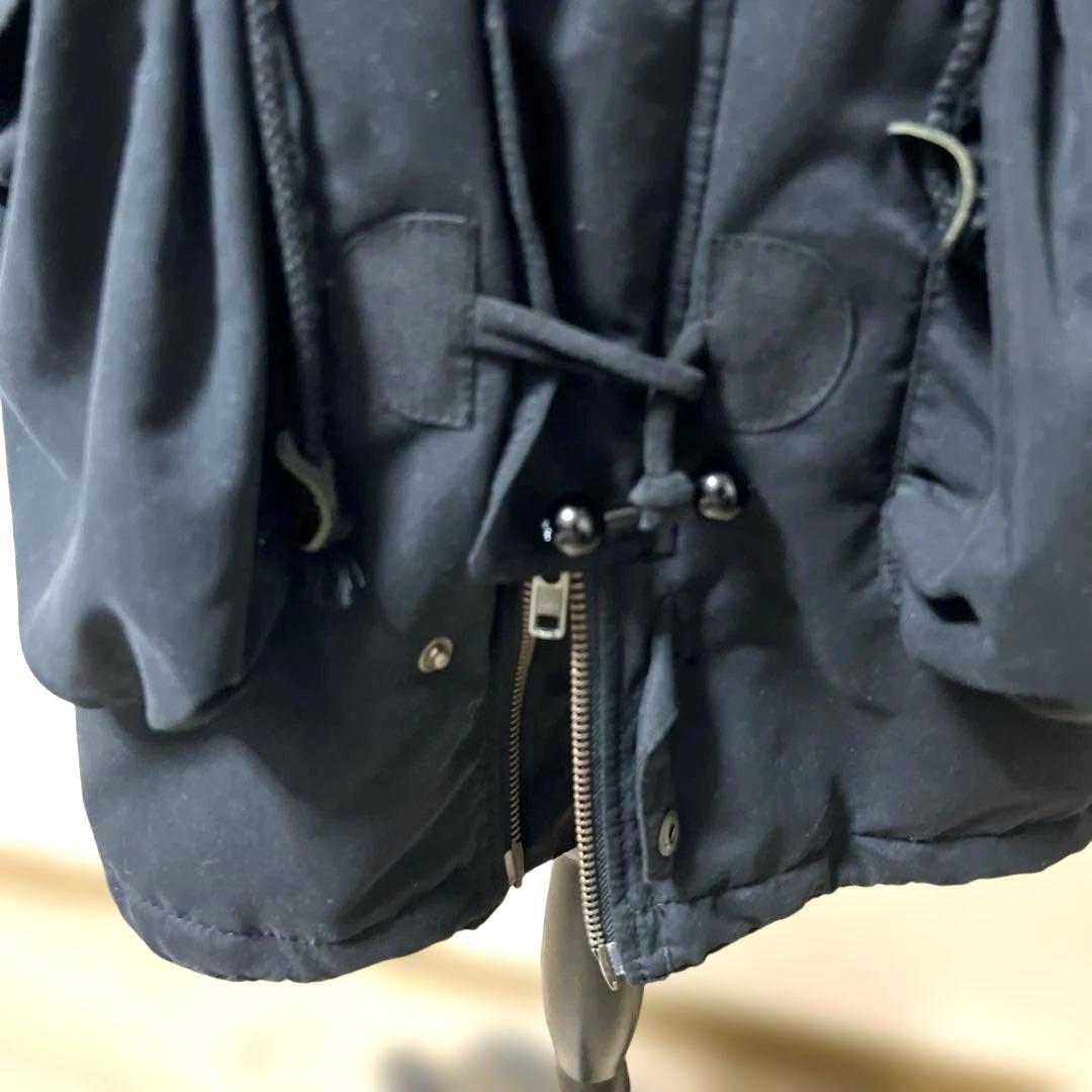 SLY ブラックフード付きモッズコート 24A672