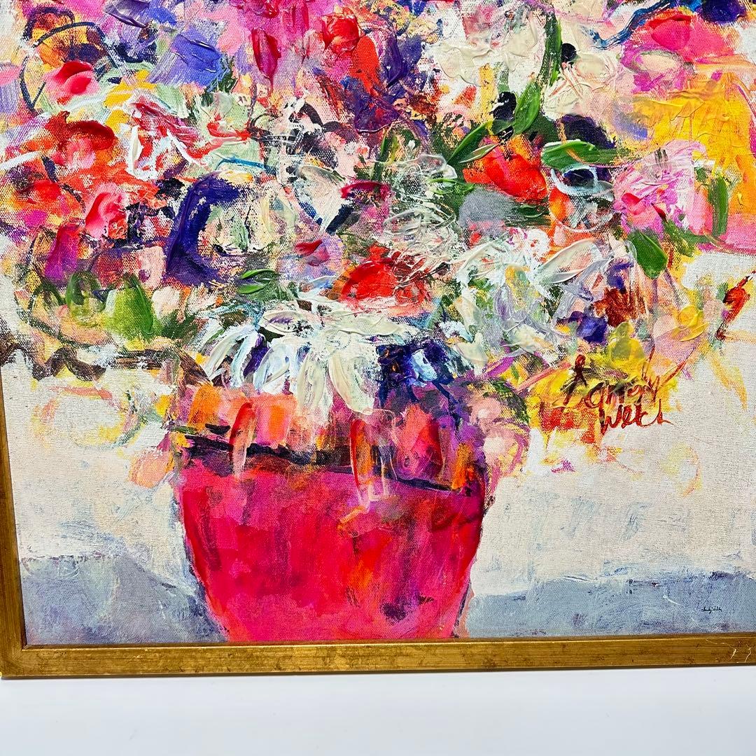 Francfranc　SANDY WELCH アートボード フローラ ピンク　金