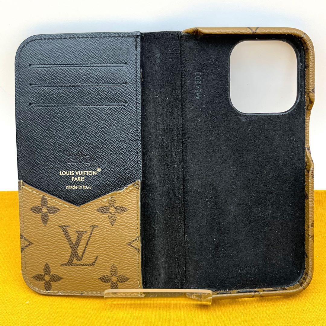 iPhone15 Pro ケース　ルイヴィトン　モノグラム　リバース　手帳型